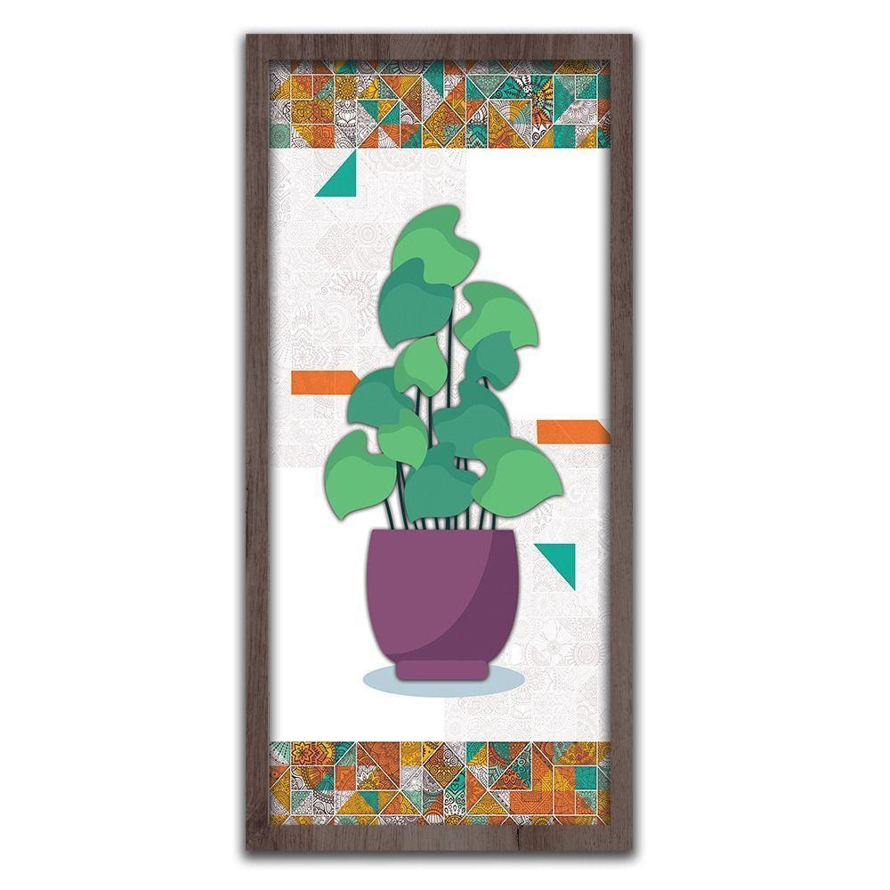 Conjunto Quadros Decorativos 2 pçs 20x45 Vasos e Azulejos - 9