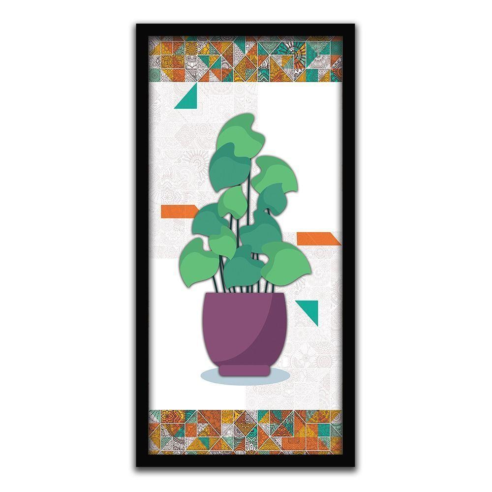 Kit 2 Quadros Decorativos 20x45 Vasos e Azulejos Titulos - 4