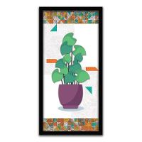 Kit 2 Quadros Decorativos 20x45 Vasos e Azulejos Titulos - 5