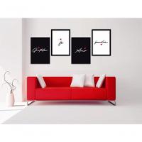 Conjunto Quadros Decorativos 4 peças MDF 20x30 Gratidão e Fé - 9