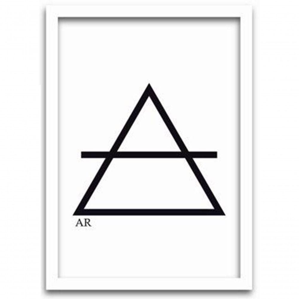 Conjunto Quadros Decorativos 4 peças MDF 20x30 Elementos - 4