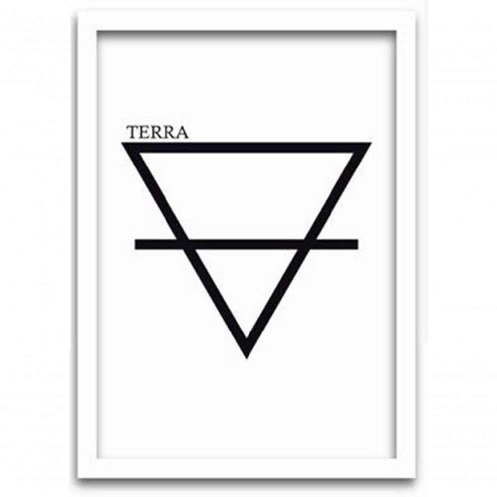 Conjunto Quadros Decorativos 4 peças MDF 20x30 Elementos - 5