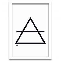 Conjunto Quadros Decorativos 4 peças MDF 20x30 Elementos - 7