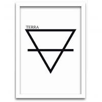 Conjunto Quadros Decorativos 4 peças MDF 20x30 Elementos - 9