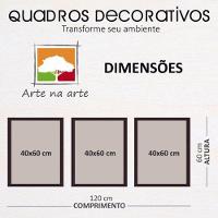 Conjunto Quadros Decorativos 3 pçs 40x60 Formas Geométricas - 5
