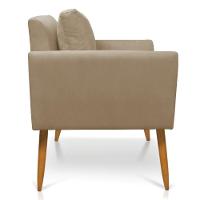 Kit 2 Poltronas Aline Suede Marrom Rato Pés Palito Castanho - D'rossi - 6