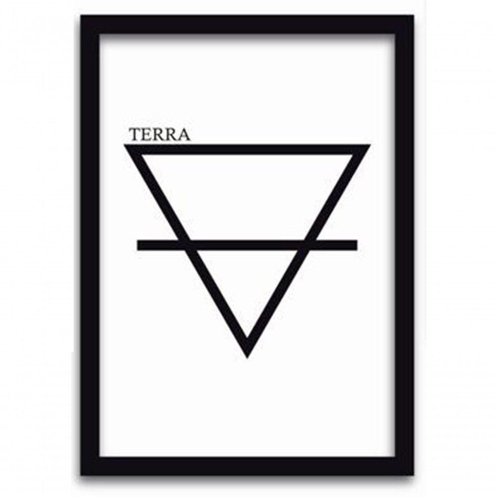 Conjunto Quadros Decorativos 4 peças MDF 20x30 Elementos - 6