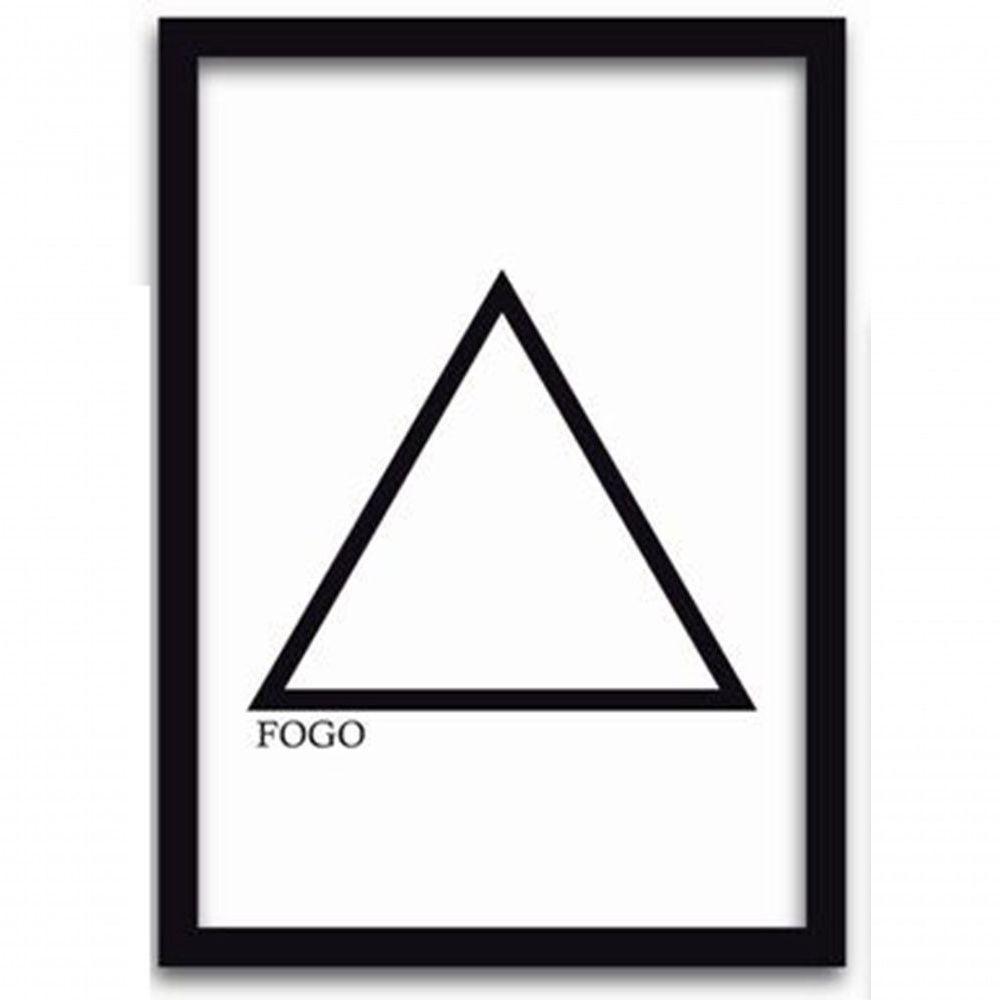 Conjunto Quadros Decorativos 4 peças MDF 20x30 Elementos - 7