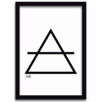 Conjunto Quadros Decorativos 4 peças MDF 20x30 Elementos - 5