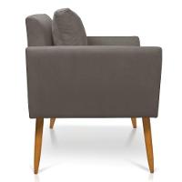 Kit 2 Poltronas Aline Suede Pés Palito Castanho - D'rossi Cor Grafite - 6