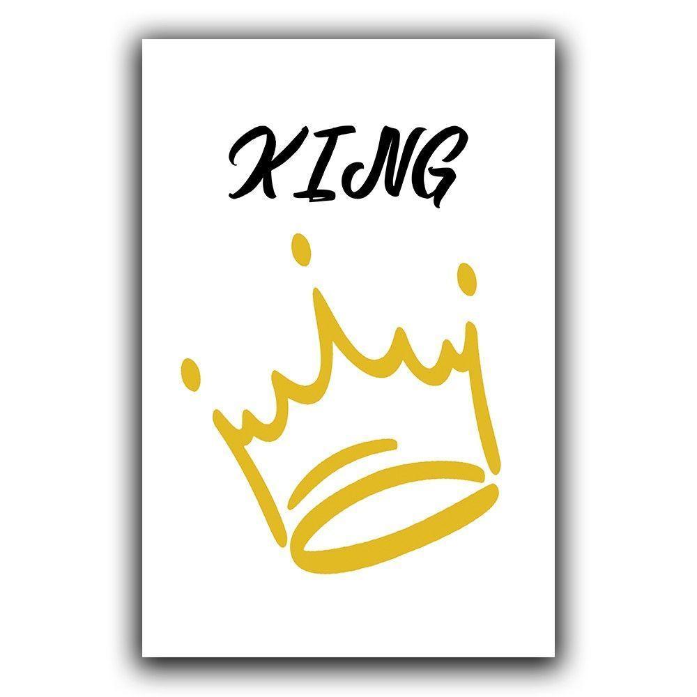 Kit Placas Quadros Decorativos 2 pçs 40x60 Rei e Rainha - 5