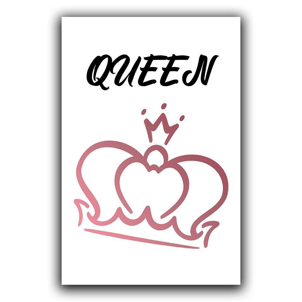 Kit Placas Quadros Decorativos 2 pçs 40x60 Rei e Rainha - 6