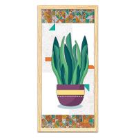 Kit 2 Quadros Decorativos 20x45 Vasos e Azulejos - 7