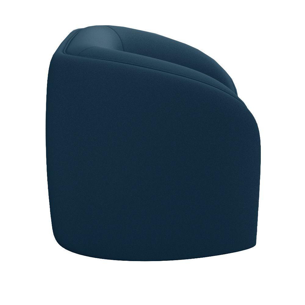 Kit 2 Poltronas Decorativas Sala De Estar Adam Veludo Azul Marinho G45 - Gran Belo - 3