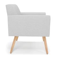 Kit 2 Poltronas Viena Gomada Linho Pés Palito Natural - D'rossi Cor A05 Cinza - 6