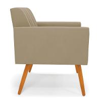 Kit 2 Poltronas Viena Gomada Suede Pés Palito Castanho - D'rossi Cor Marrom Rato - 6