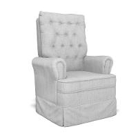 Poltrona De Amamentação Com Balanço Laura Linho Base De Madeira - D'rossi Cor Cinza - 1