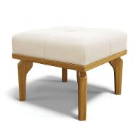 Poltrona De Amamentação Com Balanço E Puff Manu Veludo Base De Madeira - D'rossi Cor Bege - 5