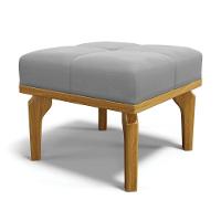 Poltrona De Amamentação Com Balanço E Puff Manu Veludo Base De Madeira - D'rossi Cor Cinza - 6