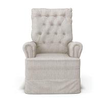 Poltrona De Amamentação Com Balanço E Puff Laura Linho Prata Tc180 Base De Madeira - D'rossi - 13