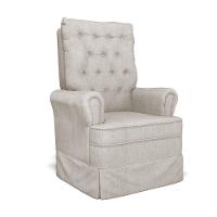 Poltrona De Amamentação Com Balanço Laura Linho Base De Madeira - D'rossi Cor Prata - 1