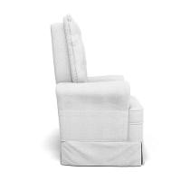 Poltrona De Amamentação Com Balanço Laura Linho Base De Madeira - D'rossi Cor Cinza Grosso - 5