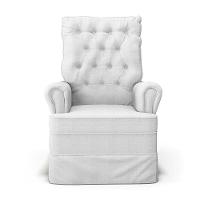 Poltrona De Amamentação Com Balanço Laura Linho Base De Madeira - D'rossi Cor Cinza Grosso - 6