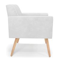 Kit 2 Poltronas Viena Gomada Corano Branco Pés Palito Natural - D'rossi - 5