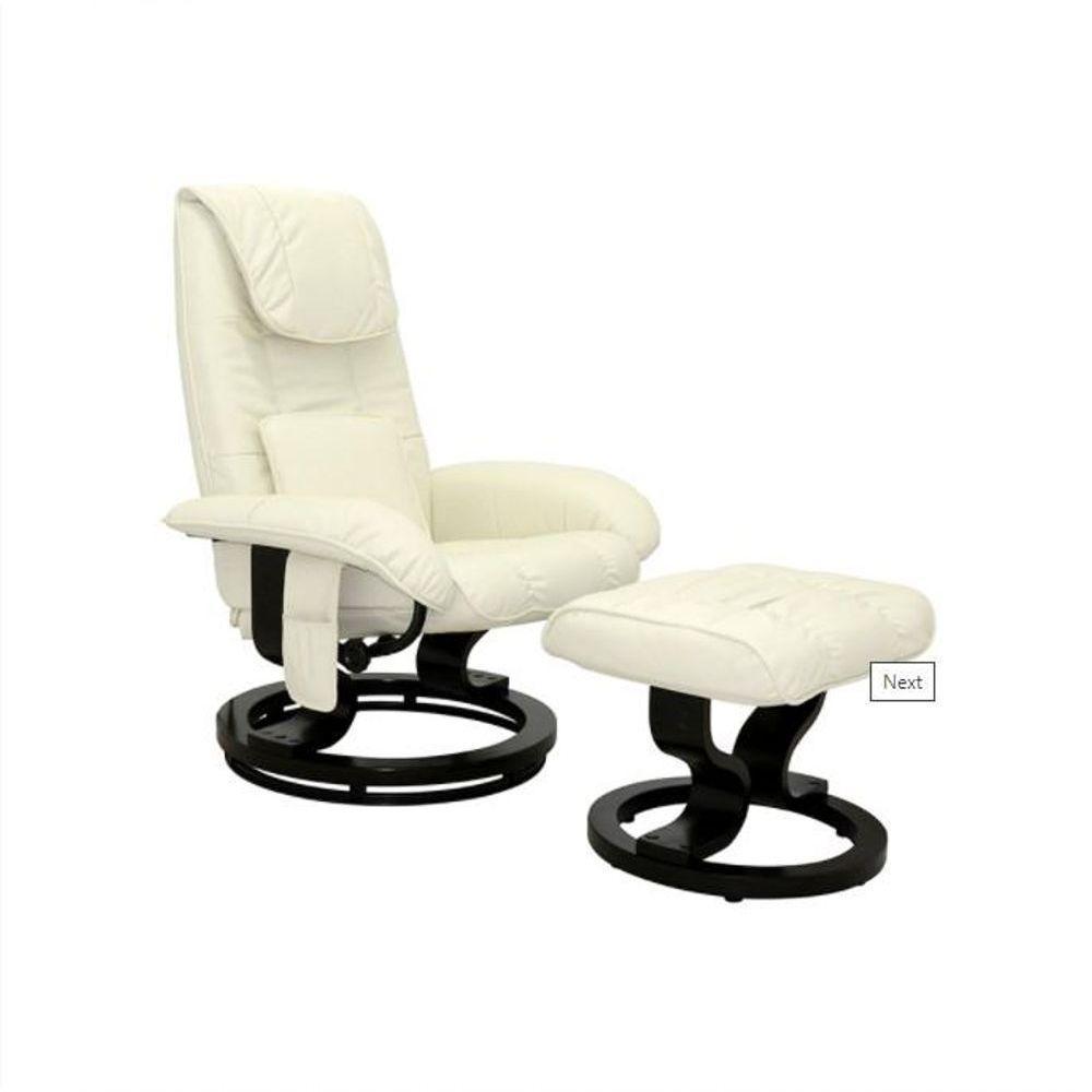 Poltrona De Massagem Louisiana Rivatti Com Apóio Para Pés Revestimento Creme - 1