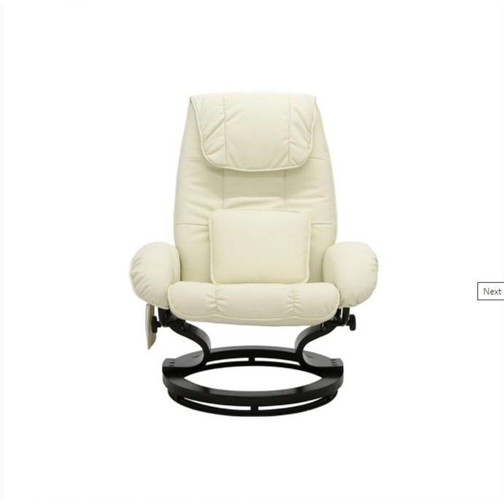 Poltrona De Massagem Louisiana Rivatti Com Apóio Para Pés Revestimento Creme - 4