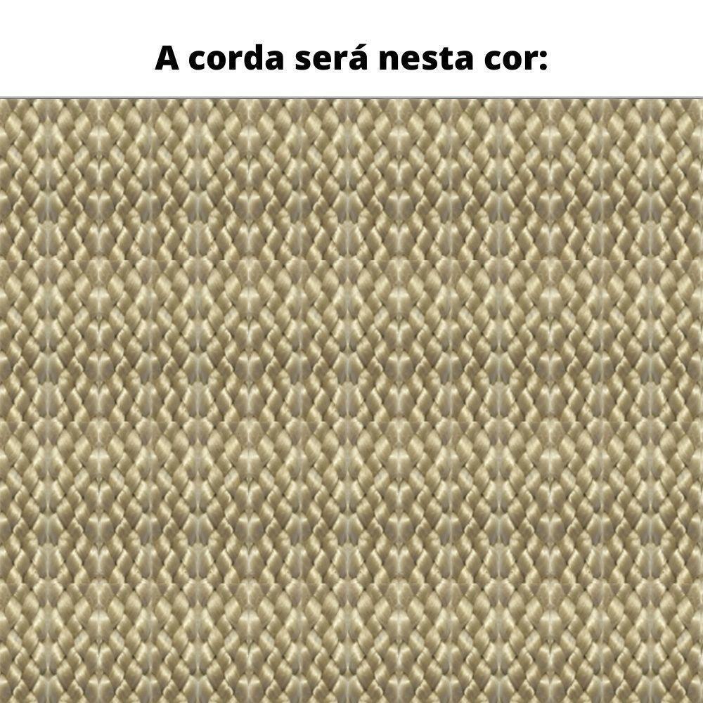 Poltrona Com Braço Mava Algodão Marrom Madeira Cedro Corda Plana Poliéster Duna - 3