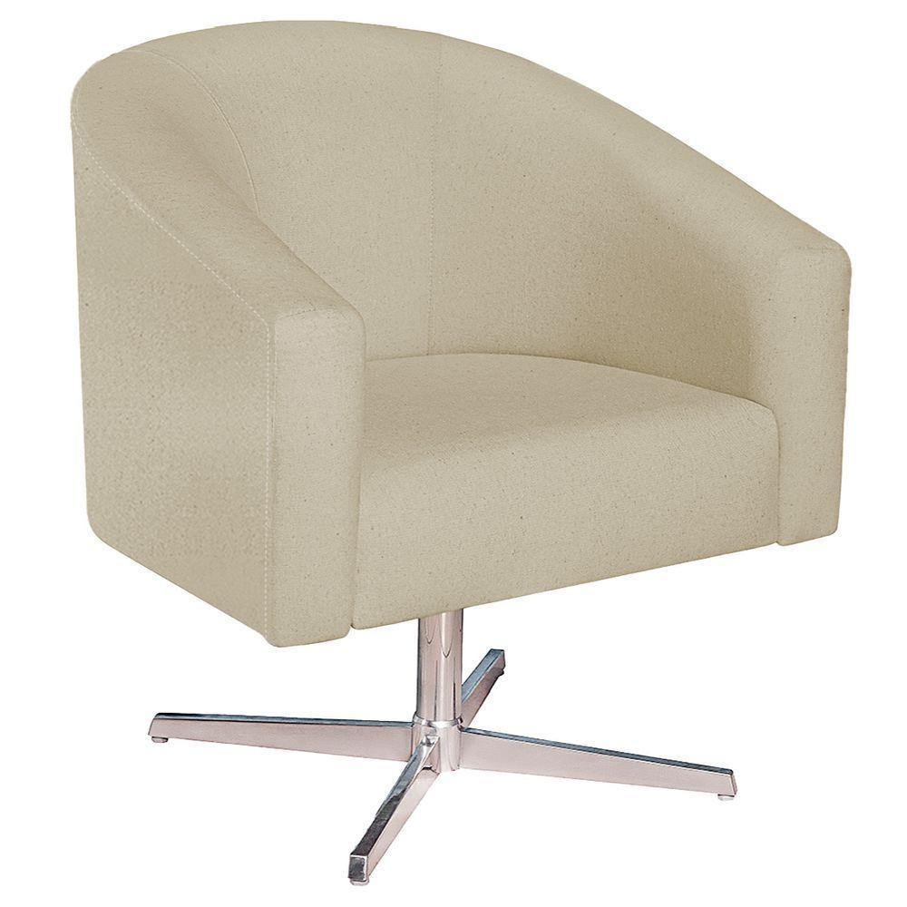 Poltrona Decorativa Luiza Base Giratória De Metal Suede Azul Marinho - 10