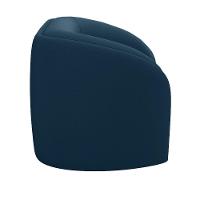 Poltrona Decorativa Sala De Estar Adam Veludo Azul Marinho G45 - Gran Belo - 3