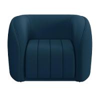 Poltrona Decorativa Sala De Estar Adam Veludo Azul Marinho G45 - Gran Belo - 9