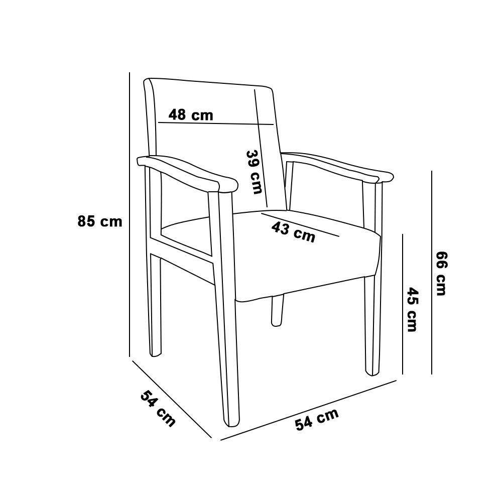 Poltrona Eloisa Suede Base De Madeira Castanho - D'Rossi Azul Turquesa - 4