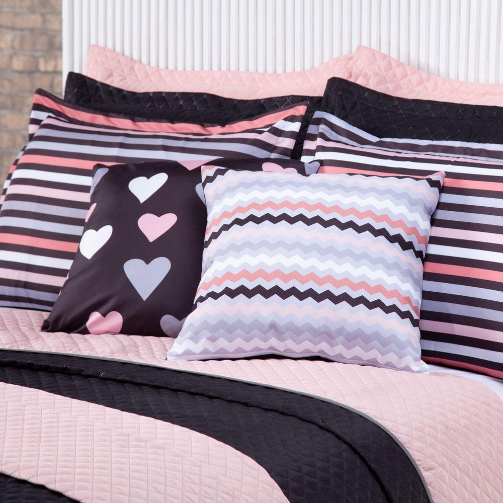 Kit Cobre Leito Sophia Dupla Face C/ Almofadas King 07 Peças - 3