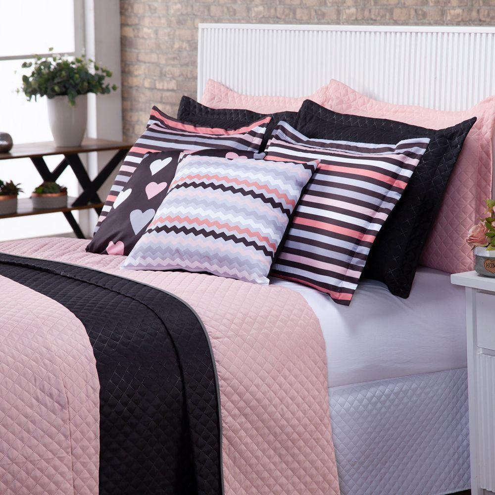 Kit Cobre Leito Sophia Dupla Face C/ Almofadas King 07 Peças - 5