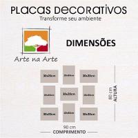 Kit Placas Quadros Decorativos 9 peças MDF 20x30 Gratidão - 6
