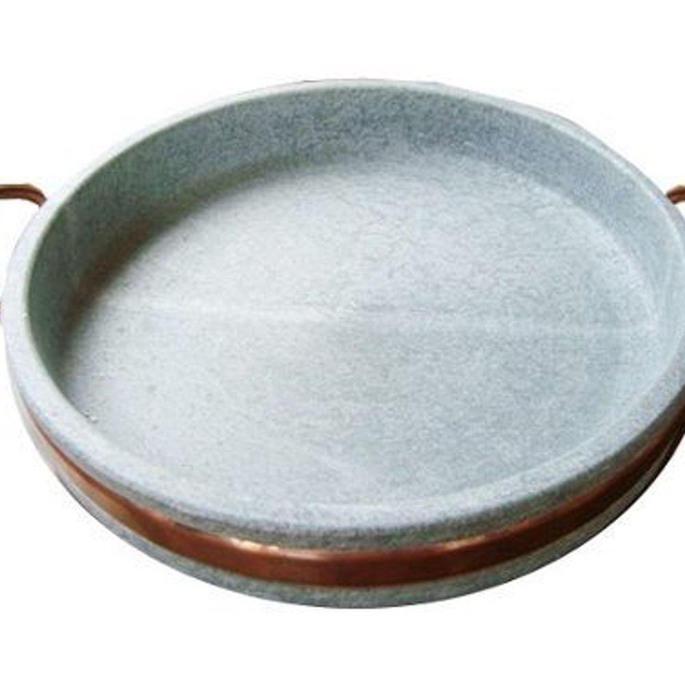 Assadeira de Pedra Sabão com Alça de Cobre 25 Cm - 3