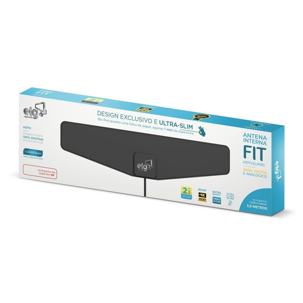 Antena Digital Interna Com Cabo 2,5m Fit Hdtvslim50 Elg - 2