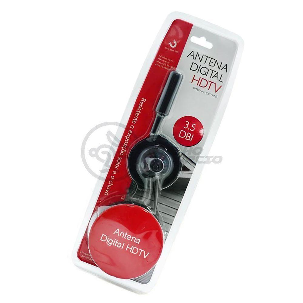Antena Digital Portátil Interna E Externa Full Hdtv Vhf 4K - 1