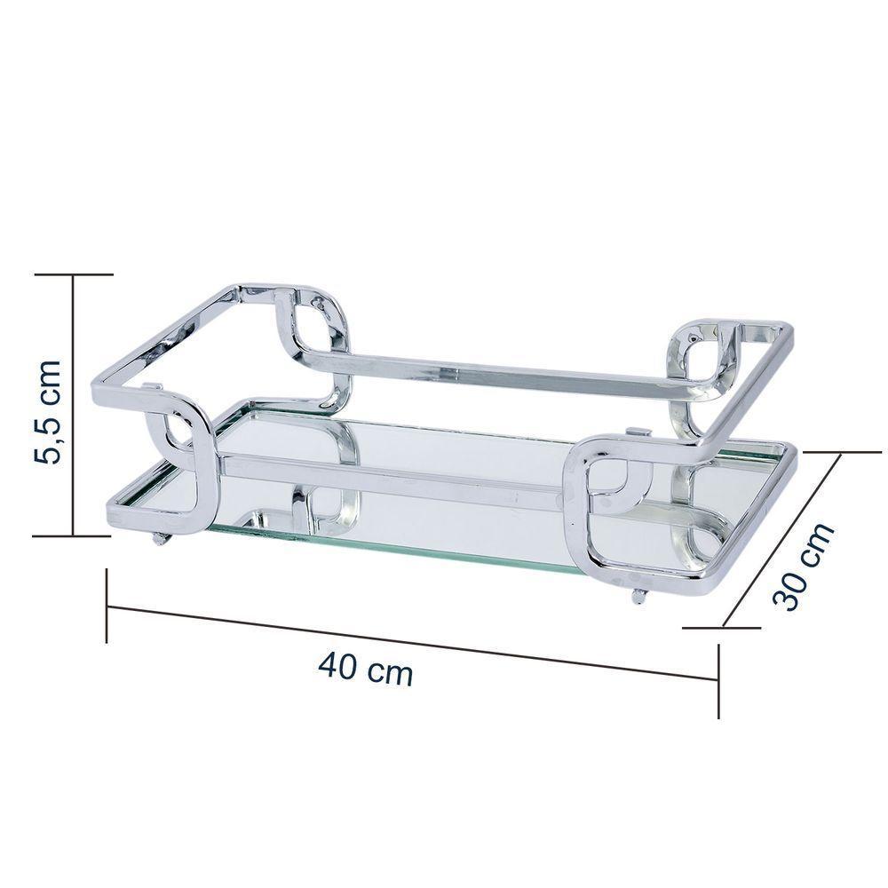 Bandeja Cromada Luana 30x04 cm Hara - 3
