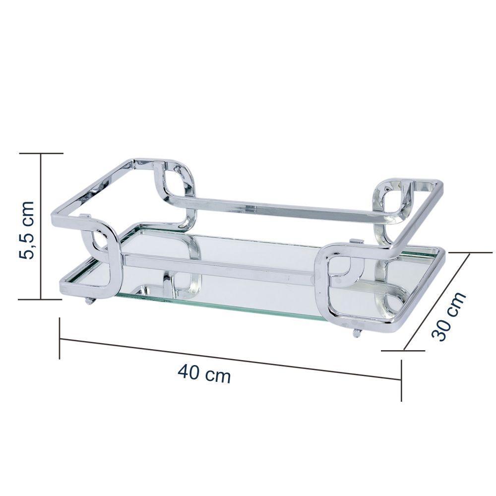 Bandeja Cromada Luana 30x04 cm Hara - 5