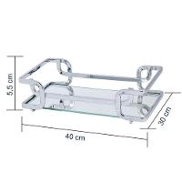 Bandeja Cromada Luana 30x04 cm Hara - 3