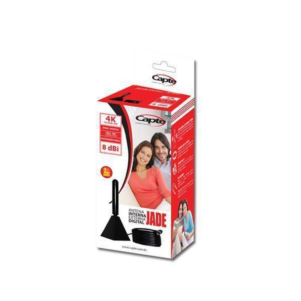Antena Digital Interna Externa Jade Com 4 M Cabo - 2