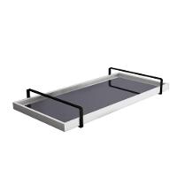 Bandeja Decorativa Espelhada Alça Preta Cor:branco - 2