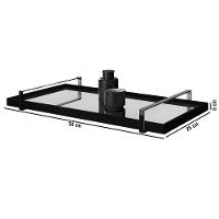 Bandeja Decorativa Espelhada Alça Preta Cor:branco
