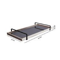 Bandeja Espelhada Laqueada com Alça Preta TNA Decor - 5