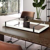 Bandeja Espelhada Laqueada com Alça Cromada - 9