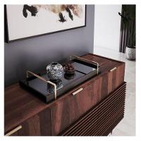 Bandeja Espelhada Laqueada com Alça Bronze - 3